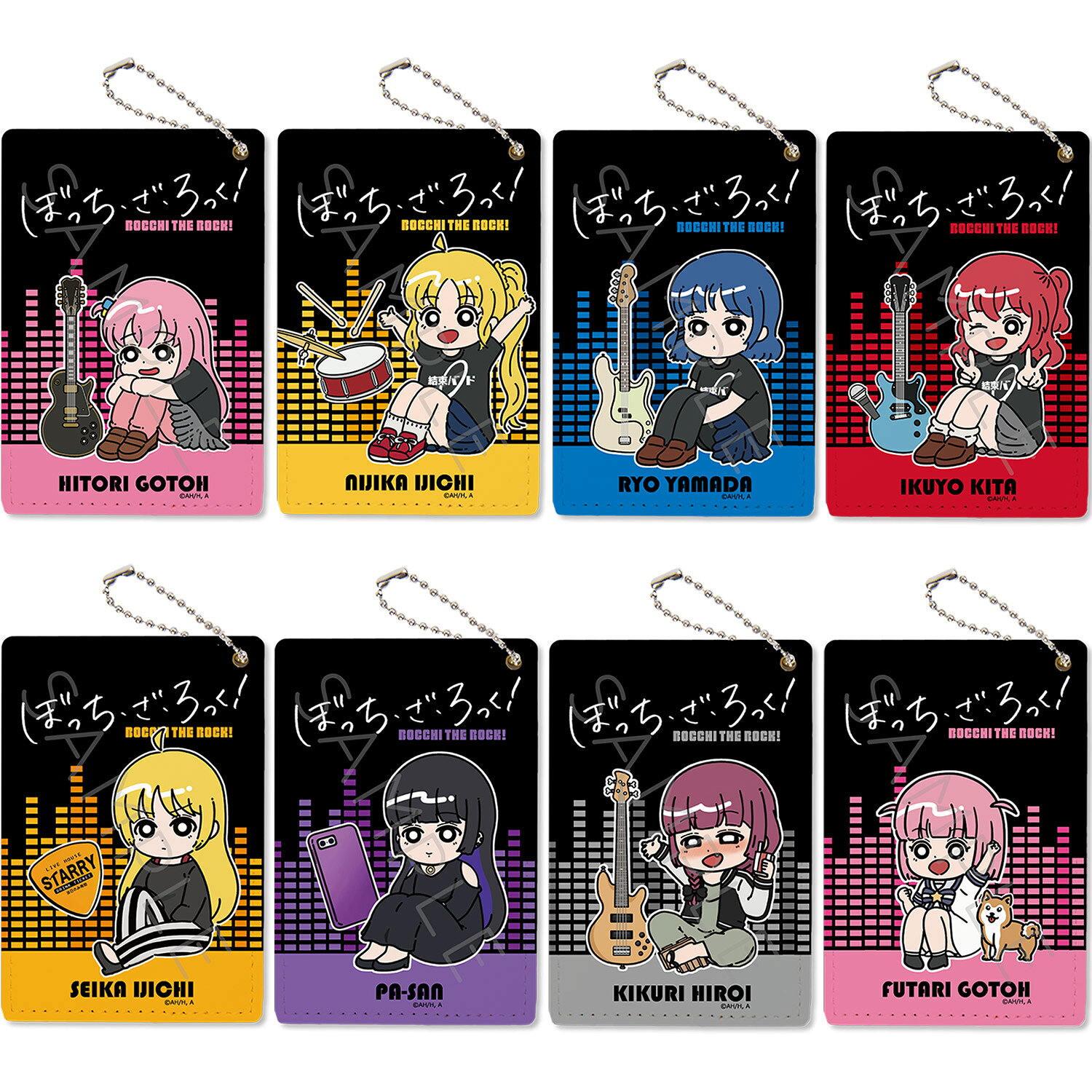 Rakuten - アニメ「ぼっち・ざ・ろっく！」 第2弾 パスケース SA(後藤ひとり) SB(伊地知虹夏) SC(山田リョウ) SD(喜多郁代) SE(伊地知星歌) SF(PAさん) SG(廣井きくり) SH(後藤ふたり) 公認グッズ キャラクターグッズ パスケース 定期入れ 推し活