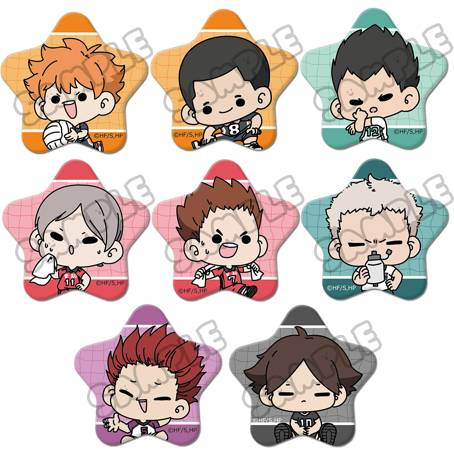 ④② ハイキュー　日向　影山　月島　西谷夕　及川　黒尾　研磨　天童覚　缶バッジ ④② ハイキュー 日向 影山 月島 西谷夕 及川 黒尾 研磨 天童覚 缶