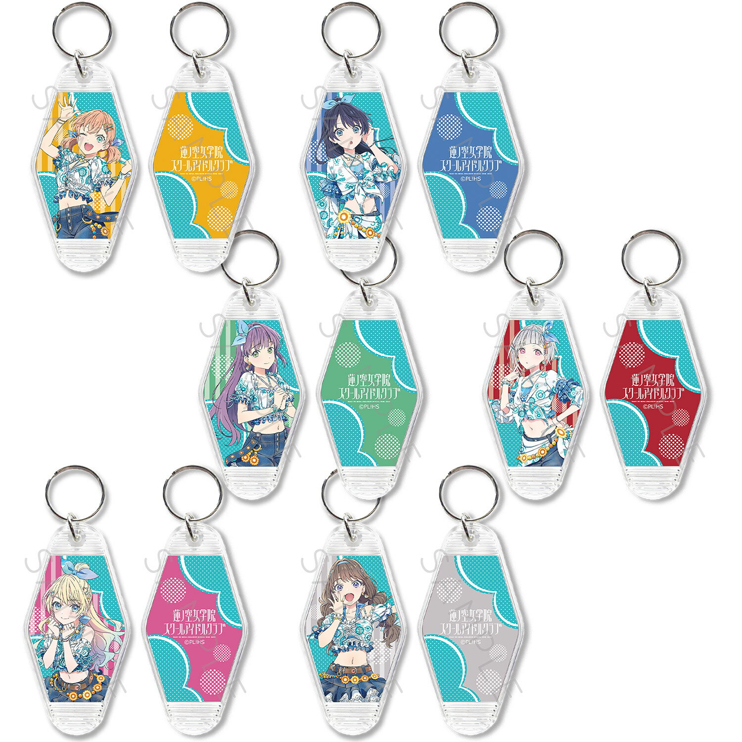 『ラブライブ！蓮ノ空女学院スクールアイドルクラブ』第3弾 モーテルキーホルダー SA(日野下 花帆) SB(村野 さやか) SC(乙宗 梢) SD(夕霧 綴理) SE(大沢 瑠璃乃) SF(藤島 慈) 公認グッズ キャラクターグッズ キーホルダー (公式 正規ライセンス取得) 公認グッズ