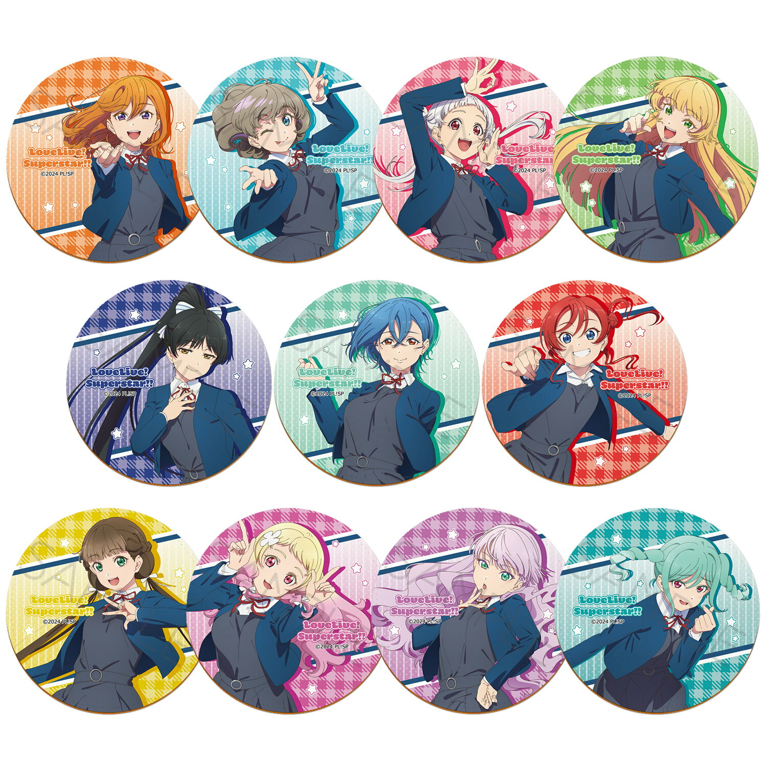 『ラブライブ！スーパースター!!』 第4弾 レザーコースター 澁谷かのん 唐可可 嵐千砂都 平安名すみれ 葉月恋 若菜四季 米女メイ 桜小路きな子 鬼塚夏美 ウィーン・マルガレーテ 鬼塚冬毬 キャラクターグッズ 合皮 コースター (公式 正規ライセンス取得) 公認グッズ