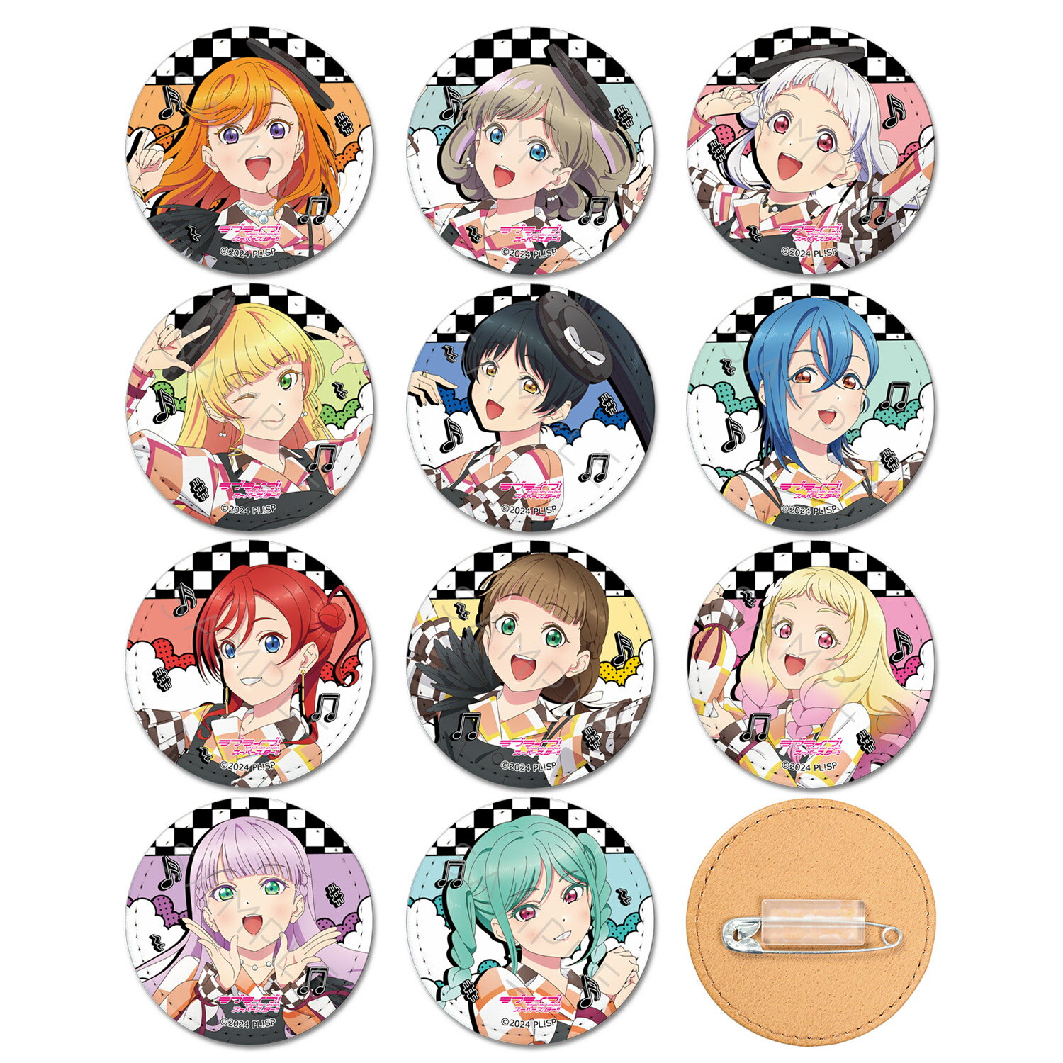 『ラブライブ！スーパースター!!』 第5弾 レザーバッジ(丸形) 澁谷かのん 唐可可 嵐千砂都 平安名すみれ 葉月恋 若菜四季 米女メイ 桜小路きな子 鬼塚夏美 ウィーン・マルガレーテ 鬼塚冬毬 キャラクターグッズ (公式 正規ライセンス取得) 公認グッズ