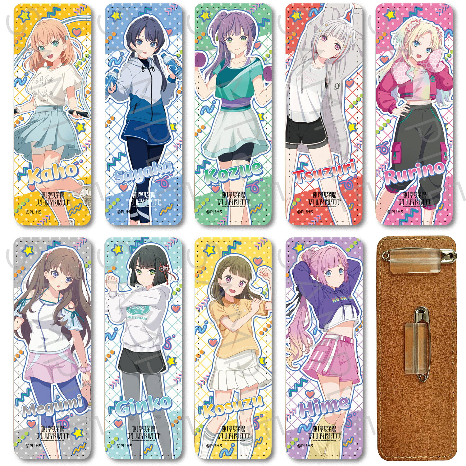 『ラブライブ！蓮ノ空女学院スクールアイドルクラブ』第6弾 レザーバッジ(ロング) 日野下花帆 村野さやか 乙宗梢 夕霧綴理 大沢瑠璃乃 藤島慈 百生吟子 徒町小鈴 安養寺姫芽 キャラクターグッズ バッジ 四角 長方形 推し活 (公式 正規ライセンス取得) 公認グッズ