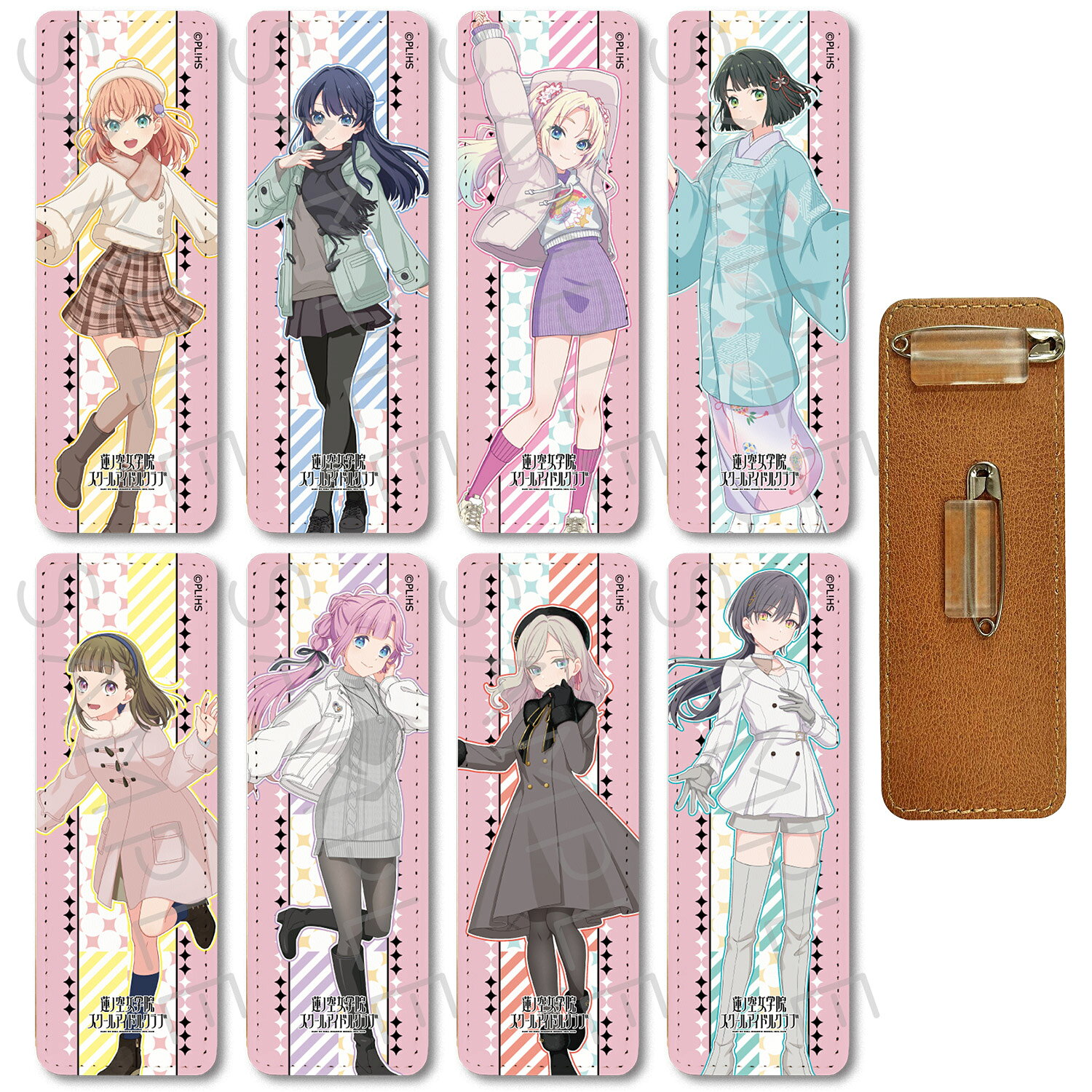 『ラブライブ！蓮ノ空女学院スクールアイドルクラブ』第7弾 レザーバッジ(ロング) 日野下花帆 村野さやか 大沢瑠璃乃 百生吟子 徒町小鈴 安養寺姫芽 セラス柳田リリエンフェルト 桂城泉 キャラグッズ バッジ 長方形 推し活 (公式 正規ライセンス取得) 公認グッズ