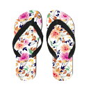 ビーチサンダル SS(18-20cm) S(23-25cm) M(25-27cm) L(27-29cm) フラワーデザイン 花柄 お洒落サンダル かわいい 薔薇...
