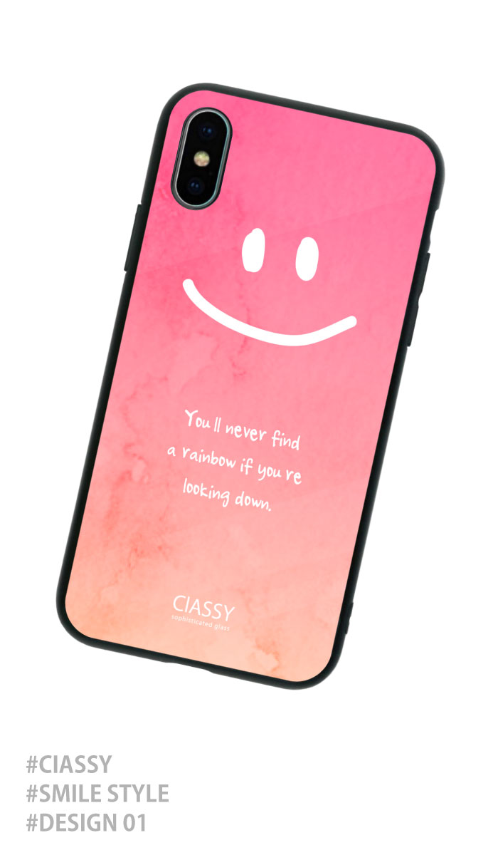 スマホケース スリムガラス スマイル ラウンド...の紹介画像3