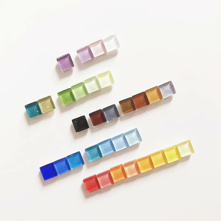 5個セット 冷蔵庫 ミニ マグネット ガラス 四角 雑貨 かわいい 小さい 磁石 カラフル キッチン雑貨 レディース 大人可愛い 写真固定 メモクリップ 5個セット デコレーション インテリア おしゃれ 簡単取付 DIY 飾り encounterwt-10001088 codabianca 楽天市場店 サンプル画像3