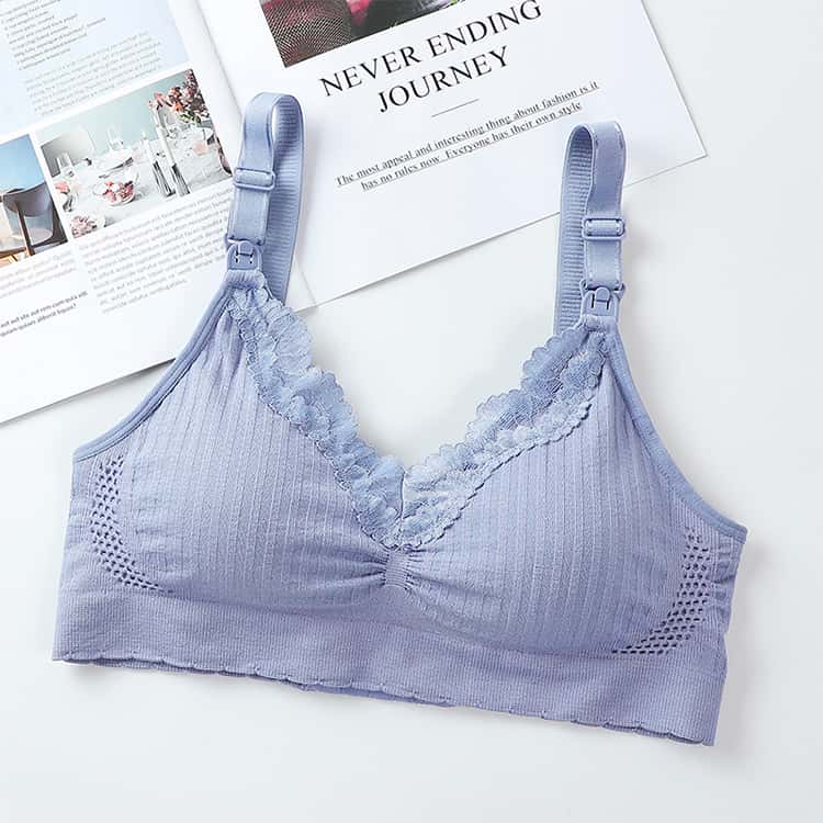 カップ付き ノンワイヤー 垂れ防止 ブラジャー 前開き 育乳 前開き 授乳ブラ 産前...