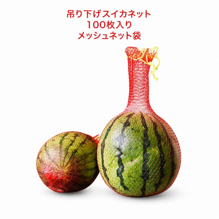 Rakuten - 100枚入り 丈夫なネットバッグ 吊り下げスイカネット 多用途 40cm スイカの網 50cm ロープ付きメッシュネット袋 45cm メッシュネット袋 吊り下げスイカネット 吊り下げスイカネット ぶら下げメロンハンモック 農業用 通気性