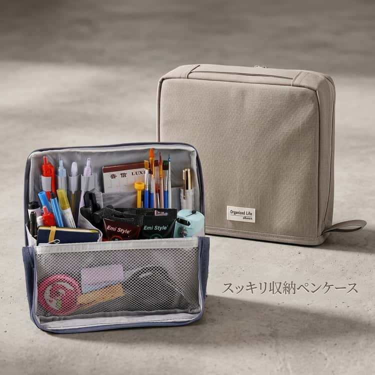 収納 仕切り 仕事 筆入れ ペンケース 文房具ポーチ 文具収納 立つ ペンスタンド 学生 ガジェットポーチ 大容量 ふでばこ 小物入れ リモートワーク 自立 ペンケース ツールペンスタンド 社会人 おしゃれ 筆箱 収納整理 多機能ポーチ encounterwt-10003416 codabianca 楽天市場店 サンプル画像2