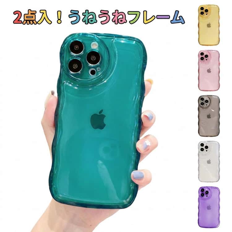 樂天商城 - クリアケース max 透明 iphone16 可愛い シリコン かわいい なみなみ iphone15 iphone17 うねうね iPhoneケース iphone14 2個セット iphone12 黒 韓国 iphone13pro クリア 耐衝撃 スマホケース ウェーブ おしゃれ SNS 大人かわいい