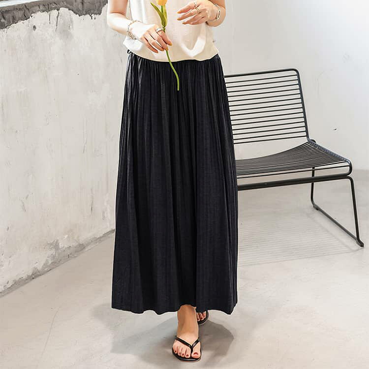 プリーツスカート レディース ロングスカート 春 夏 ロング プリーツ マキシ丈 aライン ハイウエスト ウエストゴム ふんわり ゆったり きれいめ かわいい 大人可愛い おしゃれ オフィス カジュアル シンプル 着痩せ 通勤 encounterwt-10003536 codabianca 楽天市場店 サンプル画像2