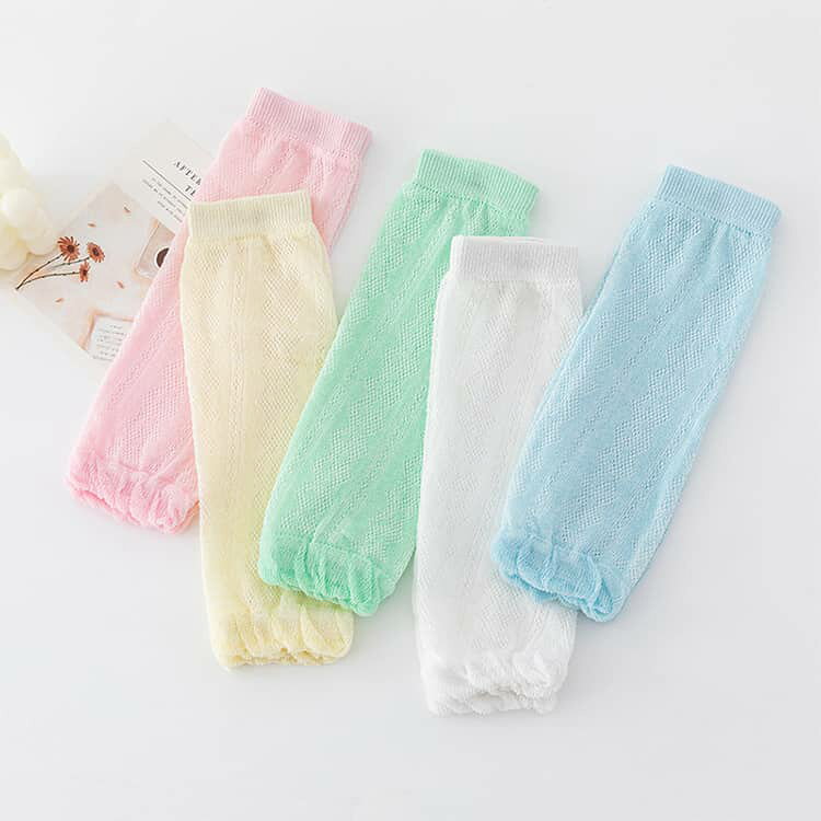 2way uvカット アームカバー 夏用 ベビー キッズ 薄手 赤ちゃん 5双10枚入り レッ...