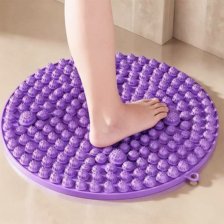 55cm 足裏指圧マット 円形マッサージパッド 室内スローランニング用 疲労回復 リラ...