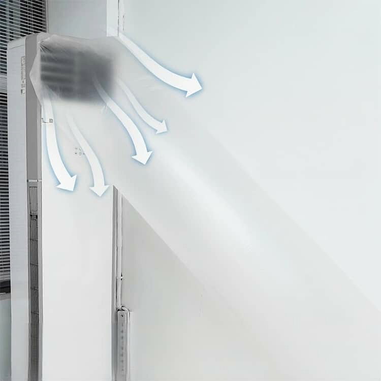 暖房がない部屋 暑さ対策 エアコン送風ホース エアコン ホースバンド 隣の部屋まで...