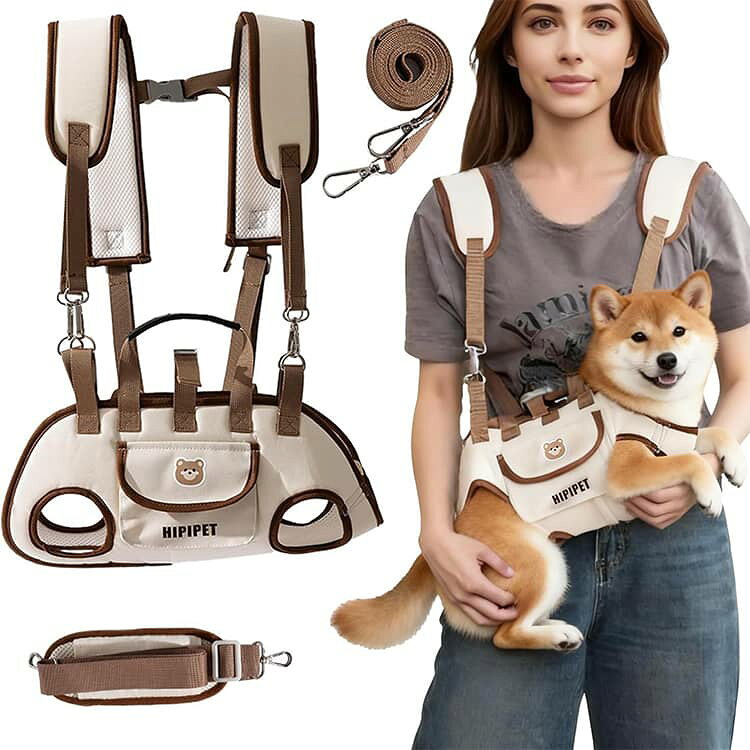 codabianca 楽天市場店のペットキャリー リュック型 おんぶ紐 ペット用 ペットキャリー スリング 犬 抱っこ紐 おんぶ お散歩 中型犬 お出かけ キャリーバッグ 抱っこバック 抱っこ リュックキャリー 小型犬 犬用 老犬 高齢犬用 旅行 通院 災害 ペットキャリーバッグ｜アングル2