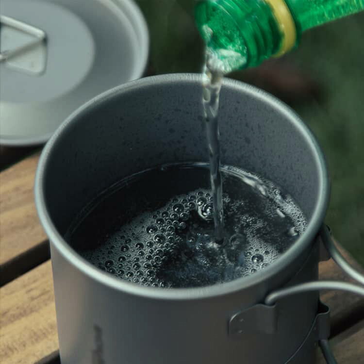 チタン 蓋付き 450ml マグカップ 直火 折り畳み カップ チタン コップ 500ml マグ 300ml チタンシングルマグ - angle 1