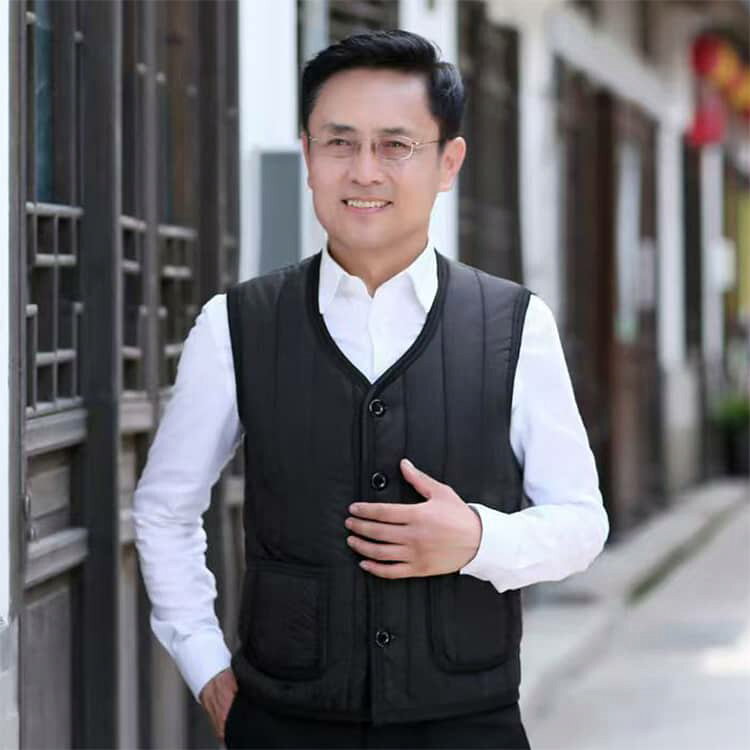防寒ベスト 秋冬 高齢者 メンズ 中綿ベスト ベスト チョッキ Vネック 寒さ対策 厚手 60代 裏起毛 ベスト 中綿 キルティング シニアファッション 保温 男性 羽織り アウター おじいちゃん お父さん インナー あったか お年寄り 50代 防寒ベスト 70代 80代 90代 encounterwt-10008951 codabianca 楽天市場店 サンプル画像2