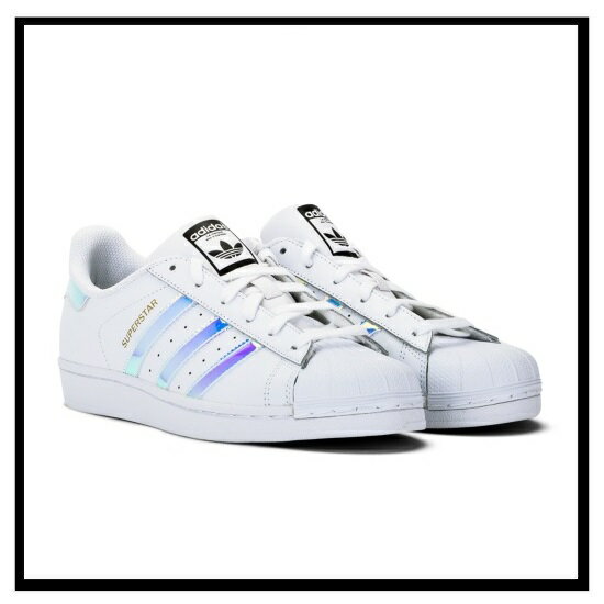 【希少！】【レディースサイズ】 adidas ORIGINALS（アディダス） SUPERSTAR J (スーパースター) レディース シューズ スニーカー FTWWHT/FTWWHT/METSIL(ホワイト/メタリックシルバー) (AQ6278)【外箱ダメージあり】 dpd-2