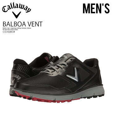 【アウトレット☆訳あり価格商品】 CALLAWAY (キャロウェイ) BALBOA VENT (バルボア ベント) ゴルフシューズ スパイクレス BLACK/GREY (ブラック/グレー) CG102BGR 【※箱ダメージ、もしくは別箱でのお届け】