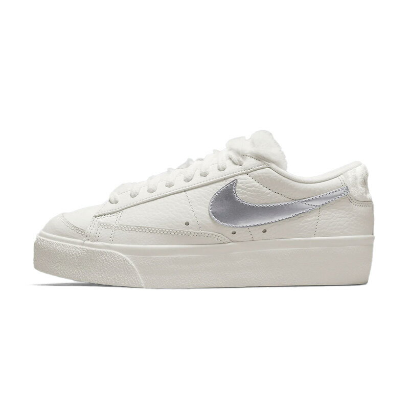 【アウトレット☆訳あり価格商品】 希少! 日本未入荷 モデル! NIKE (ナイキ) WMNS BLAZER LOW PLATFORM (ブレーザー ロー プラットフォーム) スニーカー バスケシューズ ブレイザー レディース スエード SAIL/METALLIC SILVER (セイル/メタリックシルバー) DO8993 100