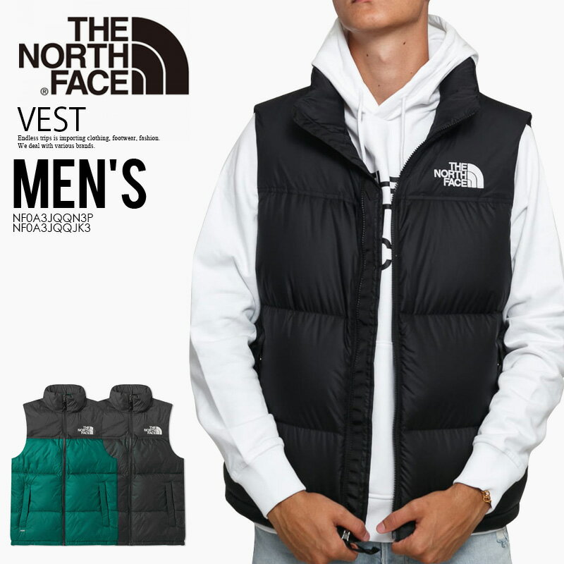 【大人気!希少!】THE NORTH FACE (ノースフェイス) MEN'S 1996 RETRO NUPTSE VEST (1996 レトロ ヌプシ ジャケット) ダウンベスト アウター メンズ NF0A3JQQJK3 (T93JQQJK3) TNF BLACK(ブラック) NF0A3JQQN3P NIGHT GREEN(グリーン) 撥水加工 NF0A3JQQ dpd