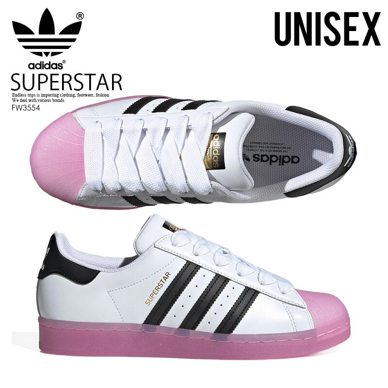 adidas SUPERSTAR W Jell Toe ジェル トゥ (スーパースター W) アディダス スニーカー シューズ 靴 ユニセックス レディース メンズ FTWWHT/CBLACK/SHOPUR (ホワイト/ブラック/ピンク) FW3554 dpd-4