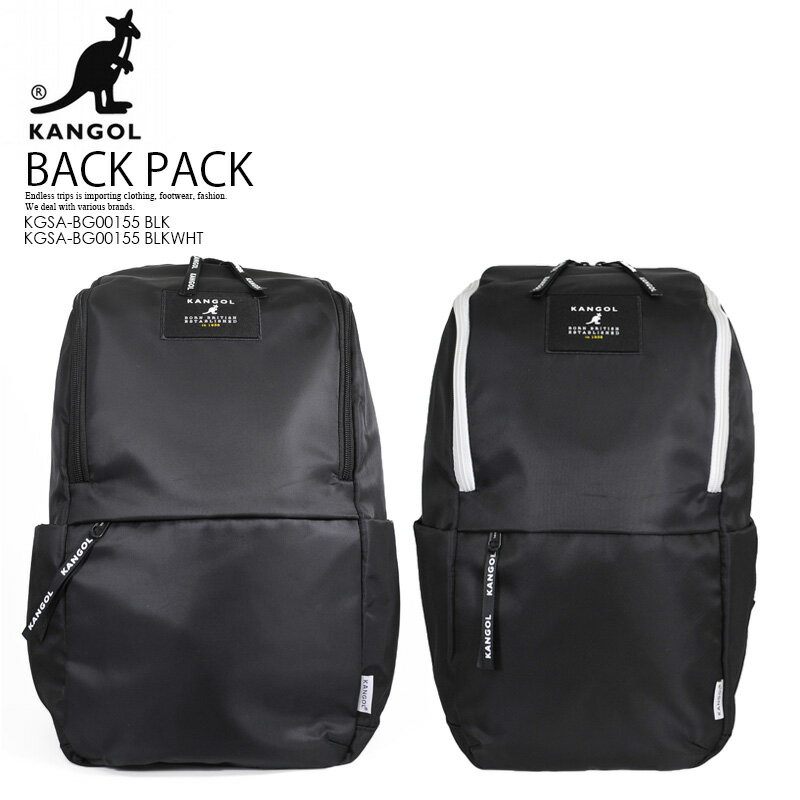 【希少! 大人気!】KANGOL (カンゴール) BLACK TAG ROUND MIDDLE BACKPACK (ブラック タグ ラウンド ミドル バックパック) リュック カバン 鞄 バックパック ユニセックス メンズ レディース KGSA-BG00155 BLACK (ブラック) BLACK/WHITE (ブラック/ホワイト) BLK/BLKWHT dpd-2