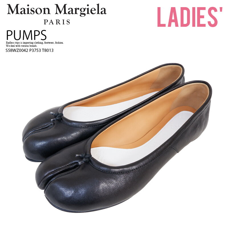 【希少! 大人気!】Maison Margiela (メゾン マルジェラ) WOMENS TABI BALLET FLAT (ウィメンズ タビ バレー フラット) 足袋 レディース バレーシューズ フラットシューズ パンプス フラット ぺたんこ 靴 本革 イタリア製 黒 BLACK (ブラック) S58WZ0042 P3753 T8013