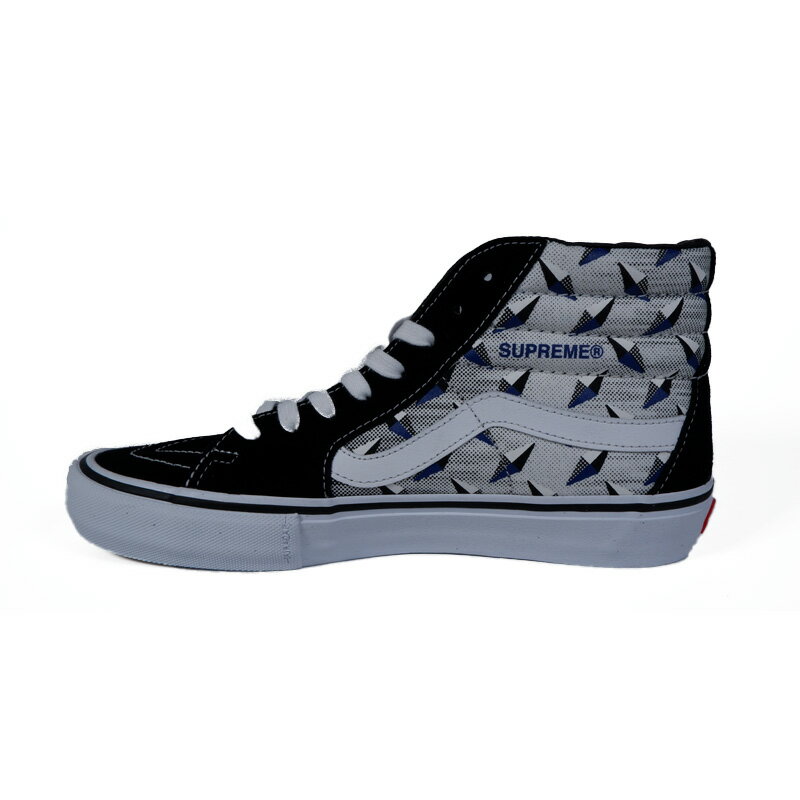 SUPREME/VANS (シュプリームヴァンズ) DIAMOND PLATE SK8-HI PRO (ダイヤモンド プレート スケートハイ プロ) スニーカー メンズ （Diamond Plate) Black (ブラック) VN0A45JDTEB 【※箱ダメージ】