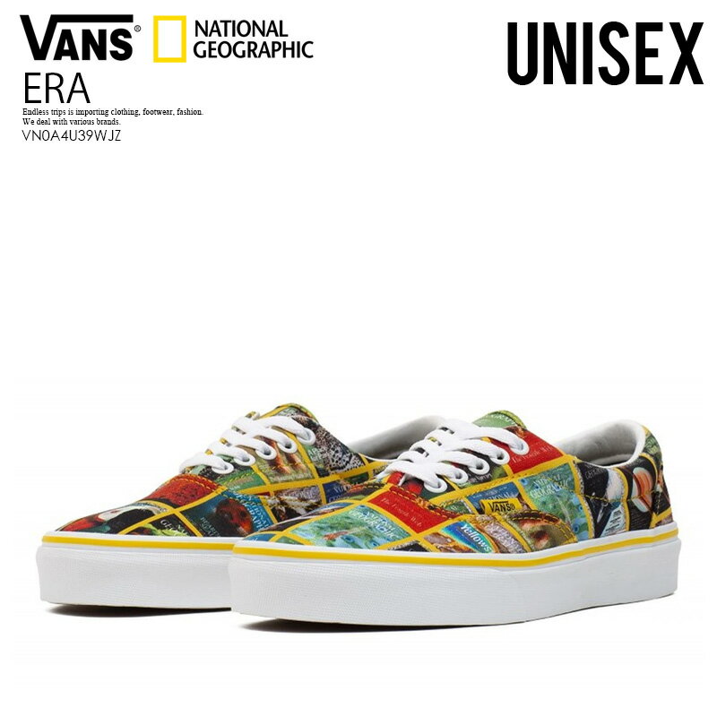 【入手困難! 大人気! ユニセックス】VANS/NATIONAL GEOGRAPHIC ヴァンズ ナショナルジオグラフィック ERA エラ バンズ スニーカー メンズ レディース コラボ (NATIONALGGRPHC)MLTCVRSTR カラフルスニーカー 総柄 VN0A4U39WJZ dpd-2