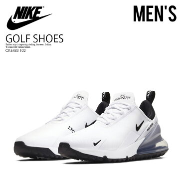 【希少! メンズ ゴルフシューズ 】 NIKE(ナイキ)AIR MAX 270 G (エアマックス 270G) メンズ スパイクレス ゴルフシューズ WHITE/BLACK-PURE PLATINUM (ホワイト/ブラック) CK6483 102 ENDLESS TRIP ENDLESSTRIP エンドレストリップ