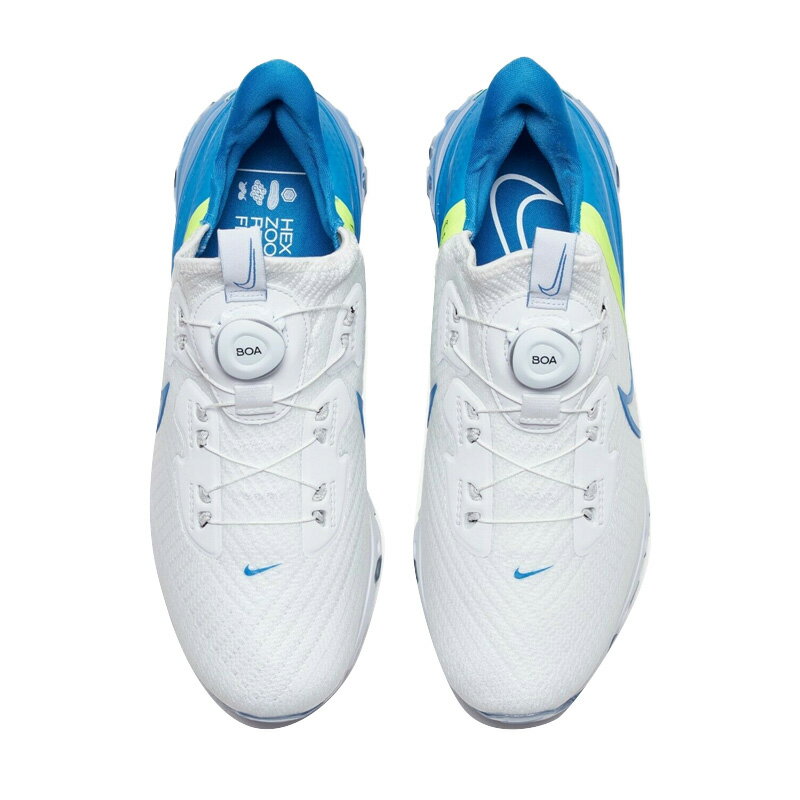 【メンズ ゴルフシューズ 】 NIKE（ナイキ）AIR ZOOM INFINITY TOUR BOA (W) (エア ズーム インフィニティ ツアー ボア) 幅広 幅広タイプ メンズ スパイク ゴルフシューズ WHITE/BASEBALL BLUE-VOLT (ホワイト/ブルー) CV0756 102 ENDLESS TRIP エンドレストリップ