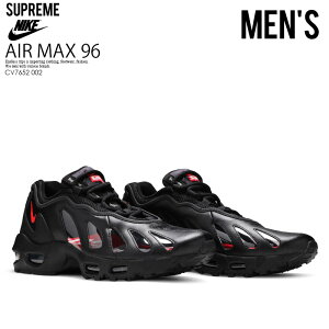 【入手困難!大人気!】 SUPREME/NIKE(シュプリーム/ナイキ) AIR MAX 96 (エア マックス 96) スニーカー 黒 Supreme×NIKE コラボ BLACK/SPEED RED-CLEAR (ブラック/レッド) CV7652 002 ENDLESS TRIP ENDLESSTRIP エンドレストリップ