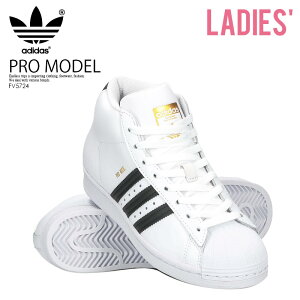 楽天お買い物マラソン！【希少!大人気!レディース】 adidas（アディダス）PRO MODEL J (プロ モデル J) レディース スニーカー ハイカット シューズ FTWWHT/CBLACK/GOLD.F (ホワイト/ブラック/ゴールド) FV5724 ENDLESS TRIP ENDLESSTRIP エンドレストリップ