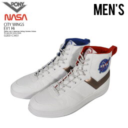 ポニー スニーカー メンズ 【日本正規品!コラボ!メンズ スニーカー】 PONY/NASA (ポニー/ナサ) CITY WINGS EV1 Hi (シティ ウィングス) MENS メンズ スニーカー WHITE (ホワイト) GC2111CW01 ENDLESS TRIP ENDLESSTRIP エンドレストリップ dpd-2