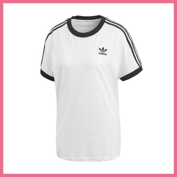 日本未入荷! 海外限定! レディース Tシャツ adidas (アディダス) WOMENS 3-STRIPES TEE (3ストライプス Tシャツ) LADYS ウィメンズ Tシャツ 半袖 ロゴ カリフォルニア WHITE/BLACK (ホワイト/ブラック) CY4754