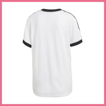 日本未入荷! 海外限定! レディース Tシャツ adidas (アディダス) WOMENS 3-STRIPES TEE (3ストライプス Tシャツ) LADYS ウィメンズ Tシャツ 半袖 ロゴ カリフォルニア WHITE/BLACK (ホワイト/ブラック) CY4754