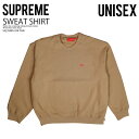 シュプリーム トレーナー メンズ Supreme (シュプリーム) SMALL BOX CREWNECK (スモール ボックス クルーネック) ユニセックス メンズ スウェットシャツ トレーナー 裏起毛 ボックスロゴ タウンユース ストリート ヒップホップ スケーター アウトドア スポーツ 23SS ベージュ タン SS23SW16 DK TAN dpd