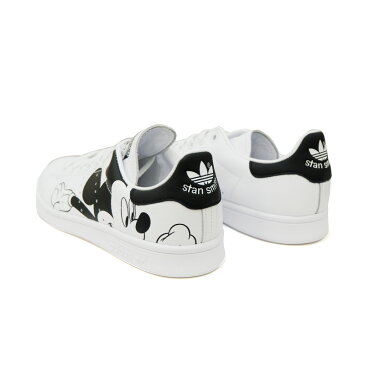 送料無料 adidas ディズニーコラボ スタンスミス STAN SMITH X MICKEY MOUSE スタン スミス×ミッキー マウス スニーカー シューズ 靴 ユニセックス モノトーン 白×黒 FTWWHT/CBLACK/FTWWHT (ホワイト/ブラック) FW2895