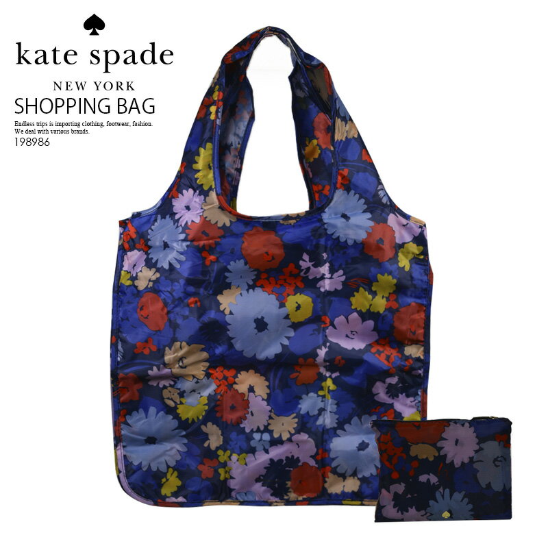 【大人気!希少!】 kate spade (ケイトスペード) REUSABLE SHOPPING TOTE (リユーザブル ショッピング トート バッグ) レディース エコバッグ ショッピングトートバッグ SWING FLORA(フローラ) 198986 ENDLESS TRIP dpd-3