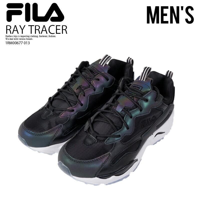 【 大人気! 希少! メンズ 国内正規品】 FILA (フィラ) RAY TRACER PHASE SHIFT (レイ トレーサー フェーズ シフト) ダッド シューズ 厚底 アグリーシューズ アグリースニーカー スニーカー メンズ BLACK/PHASE SHIFT/WHITE (ブラック) 1RM00677 013 エンドレストリップ