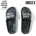 【日本未入荷 入手困難 】ANTI SOCIAL SOCIAL CLUB (アンチソーシャルソーシャルクラブ) EVERYTHING GLITTERS AT THE BEGINNING (エブリシング グリッターズ アット ザ ビギニング) サンダル ラメ BLACK (ブラック) BEGINNING エンドレストリップ dpd-2