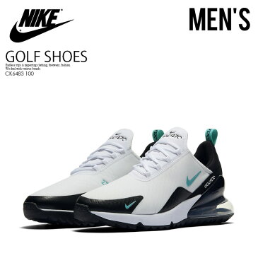 【希少! メンズ ゴルフシューズ 】 NIKE（ナイキ）AIR MAX 270 G (エアマックス 270G) メンズ スパイクレス ゴルフシューズ WHITE/DUSTY CACTUS-BLACK (ホワイト/ブラック) CK6483 100 ENDLESS TRIP ENDLESSTRIP エンドレストリップ