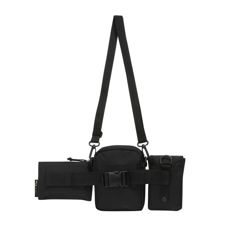 FILA (フィラ) Project 7 BELT BAG (プロジェクト7 ベルトバッグ) グローバルアーティスト BTS モデル ユニセックス メンズ レディース ショルダーバッグ クロスボディバッグ BLACK ブラック MILITARY KHAKI ミリタリー カーキ FS3BCC6B02X dpd-2