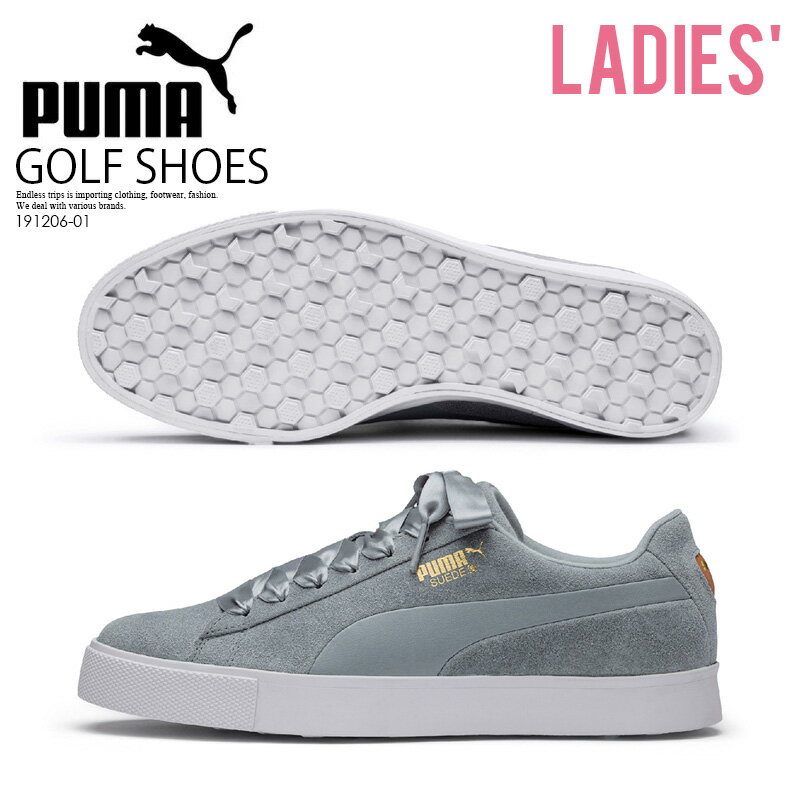 【アウトレット☆訳あり価格商品】【レディース ゴルフシューズ】 PUMA (プーマ) SUEDE G WOMEN'S レディース ゴルフ ゴルフシューズ スパイクレス QUARRY-QUARRY (グレー) 191206-01【※箱ダメージあり】 dpd-2