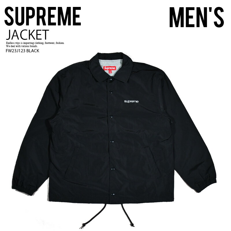 シュプリーム コーチジャケット メンズ Supreme (シュプリーム) NYC COACHES JACKET (ニューヨークシティ コーチ ジャケット) ユニセックス(メンズ モデル) ジャケット アウター タウンユース 普段使い カジュアル ストリート ヒップホップ スケーター アウトドア 23AW 23FW 黒 BLACK (ブラック) FW23J123 BLACK