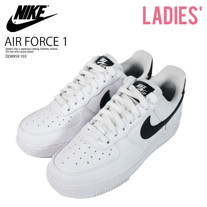 NIKE (ナイキ) WMNS AIR FORCE 1 039 07 (ウィメンズ エア フォース 1 039 07) レディース スニーカー シューズ バスケットボール バッシュ レザー 普段使い カジュアル ストリート ヒップホップ 白 黒 WHITE/BLACK-WHITE-WHITE (ホワイト/ブラック) DD8959-103 DD8959 103