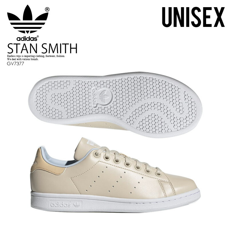 【大人気!ユニセックスサイズ】 adidas（アディダス）STAN SMITH W (スタン スミス) メンズ レディース スニーカー FTWWHT/HALIVO/HALBLU (ホワイト/アイボリー) GV7377 エンドレストリップ dpd-2