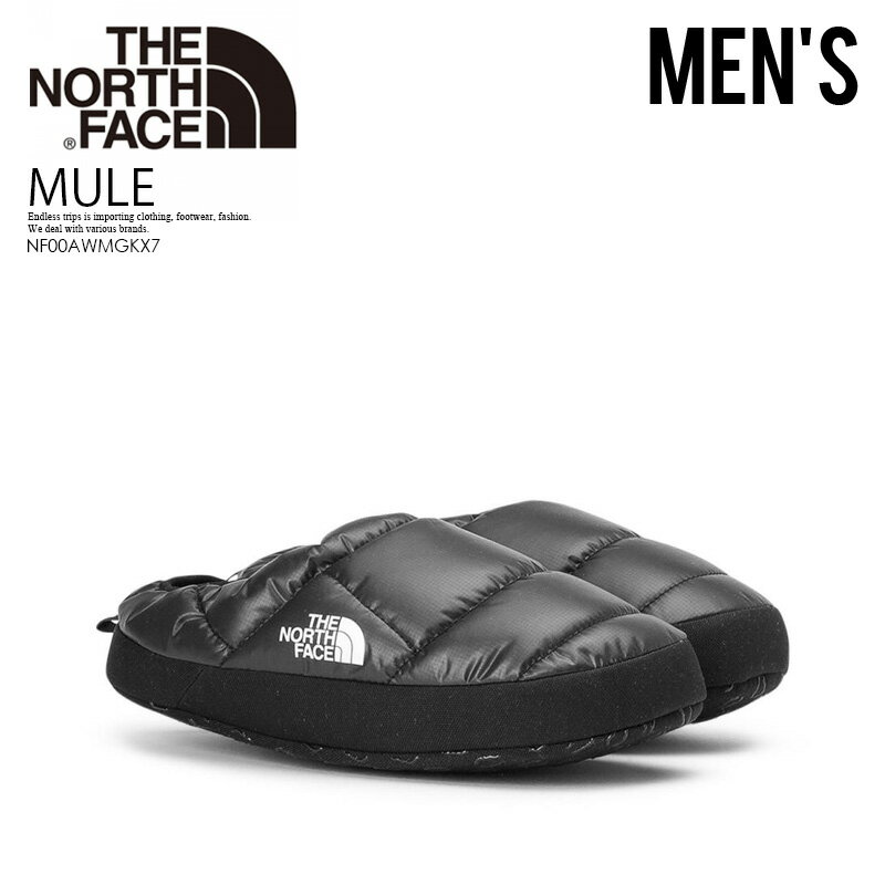 【日本未入荷! 希少! メンズ サンダル】 THE NORTH FACE (ザ ノース フェイス) NSE TENT MULE III (テント ミュール スリッパ) キルティング スリップ オン スリッポン 室内履き TNF BLK/TNF BLK (ブラック/ブラック) NF00AWMGKX7 ENDLESS TRIP