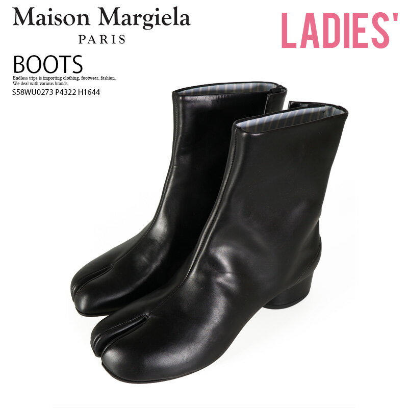 【希少 大人気 ヒール3.5cm】Maison Margiela (メゾン マルジェラ) WOMENS TABI BOOTS (ウィメンズ タビ ブーツ) 足袋 レディース シューズ 靴 本革 イタリア製 黒 BLACK (ブラック) S58WU0273 P4322 H1644 dpd-2